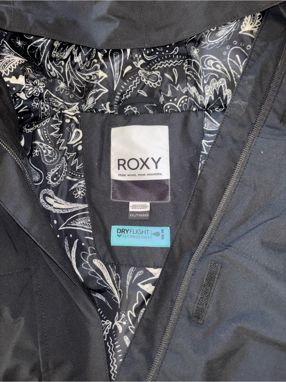 Roxy women’s Black Insulated Ski Jacket XXL NWT - Picture 10 of 11